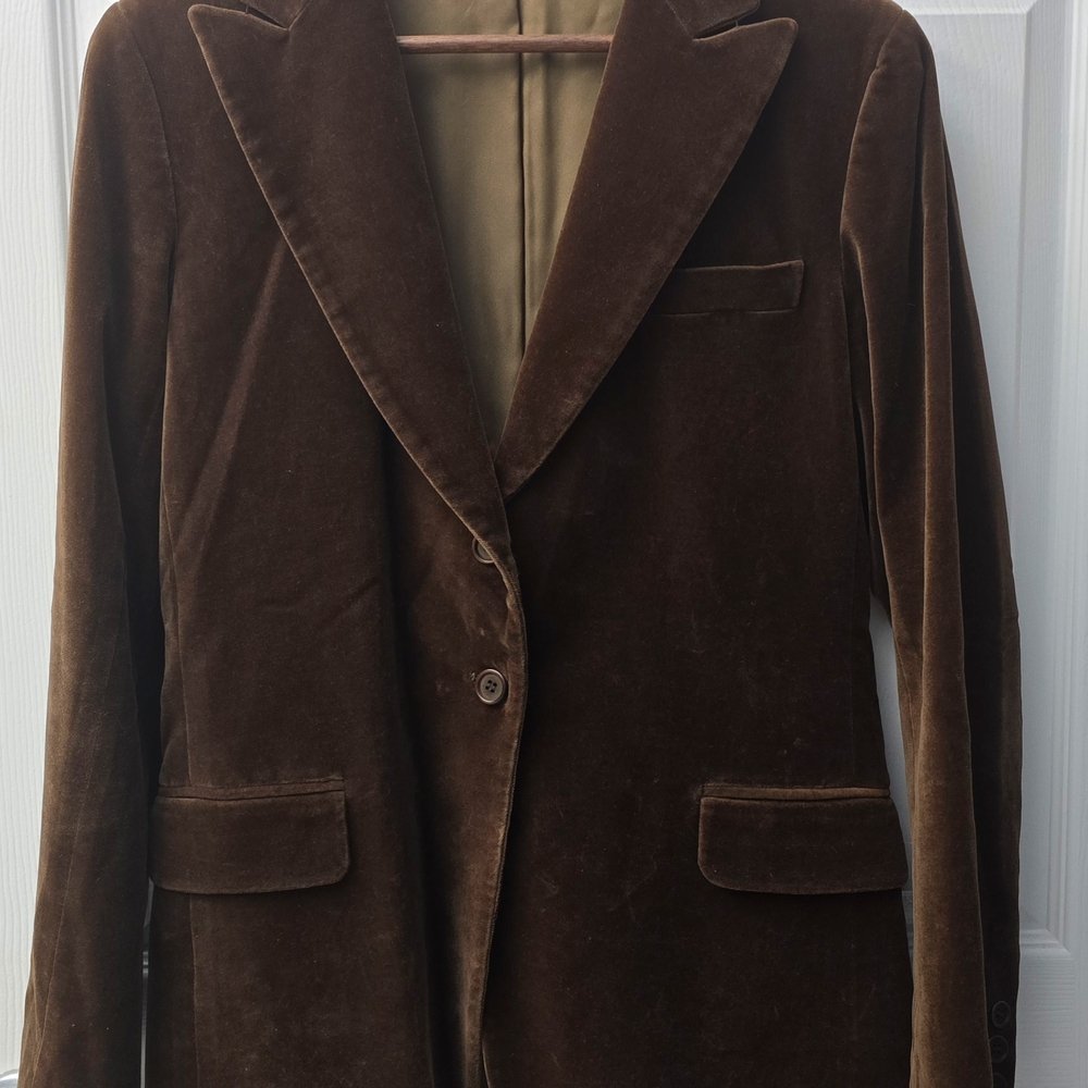 Theory Brown Velvet Women's Blazer. Size L. EUC!